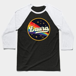 Laura // Rainbow In Space Vintage Style Baseball T-Shirt